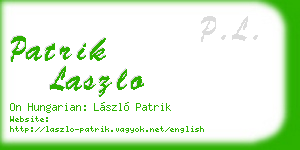 patrik laszlo business card