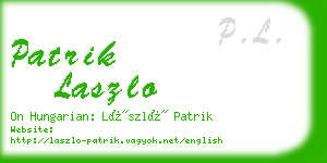 patrik laszlo business card
